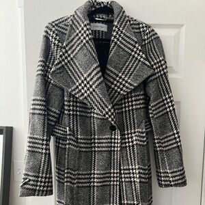 Calvin Klein Womens Asymmetrical Belted Wrap Coat